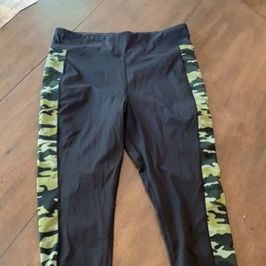 2x Black and green camo LuLaRoe workout pants